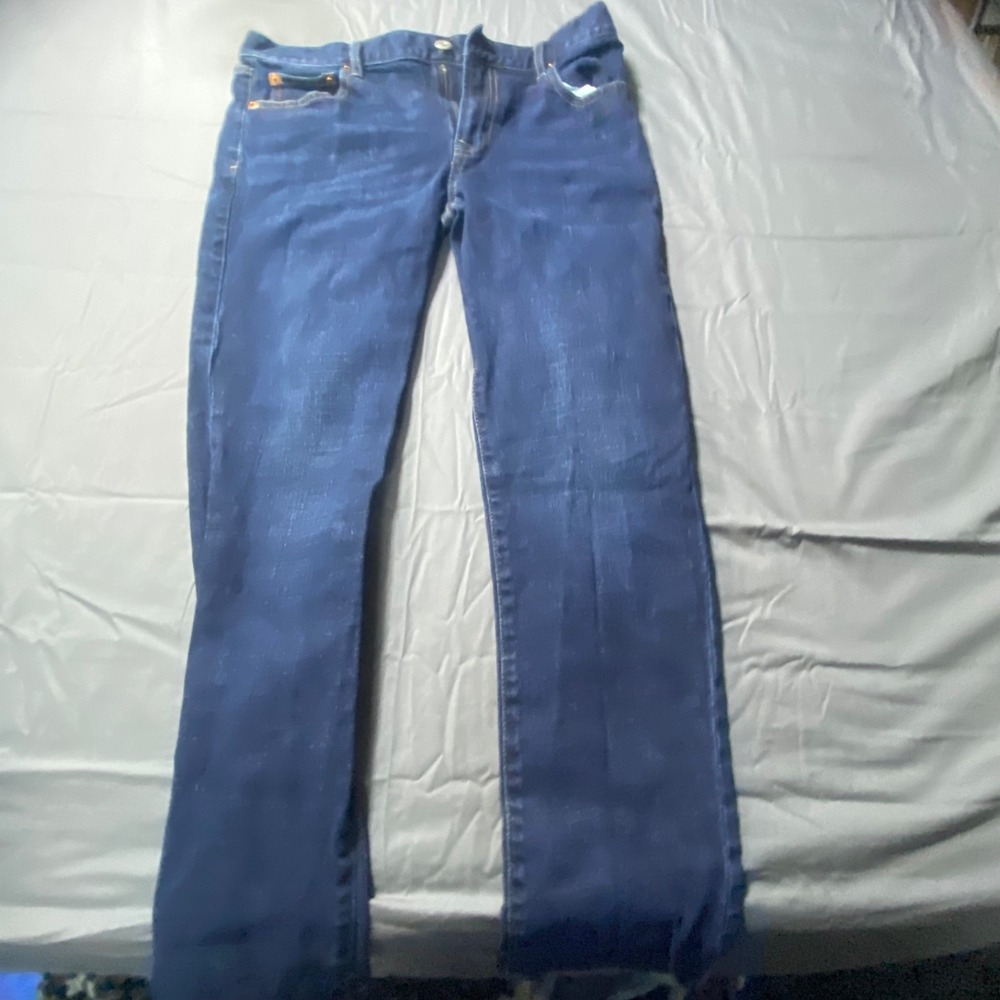 Gap Denim Easy Taper Jeans Women's Size 27 Dark Wash Mid Rise Stretch